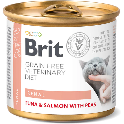 Hrana umeda pentru pisici Brit Grain Free VD Renal Sustinerea functiei renale 200g - Animax
