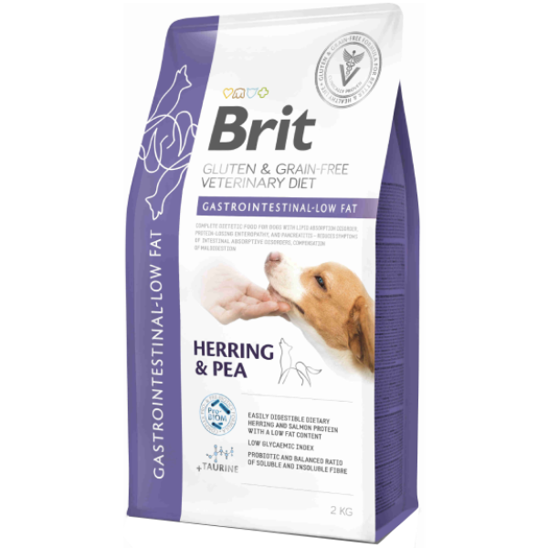 Hrana uscata pentru caini Brit Grain Free VD Gastrointestinal Low Fat 2kg - Animax