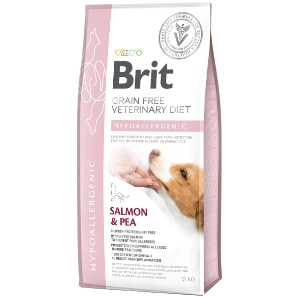 Hrana uscata pentru caini Brit Grain Free VD Hypoallergenic Reducerea intolerantei la hrana 12kg - Animax