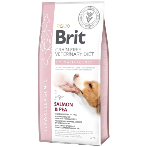 Hrana uscata pentru caini Brit Grain Free VD Hypoallergenic Reducerea intolerantei la hrana 12kg - Animax