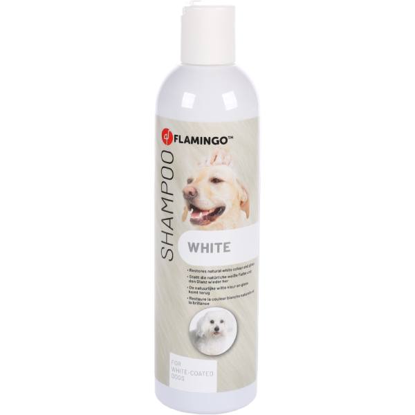 Sampon pentru caini Flamingo Blana Alba 300ml
