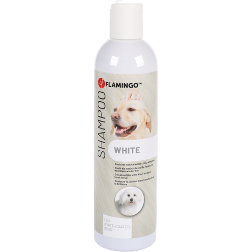 Sampon pentru caini Flamingo Blana Alba 300ml