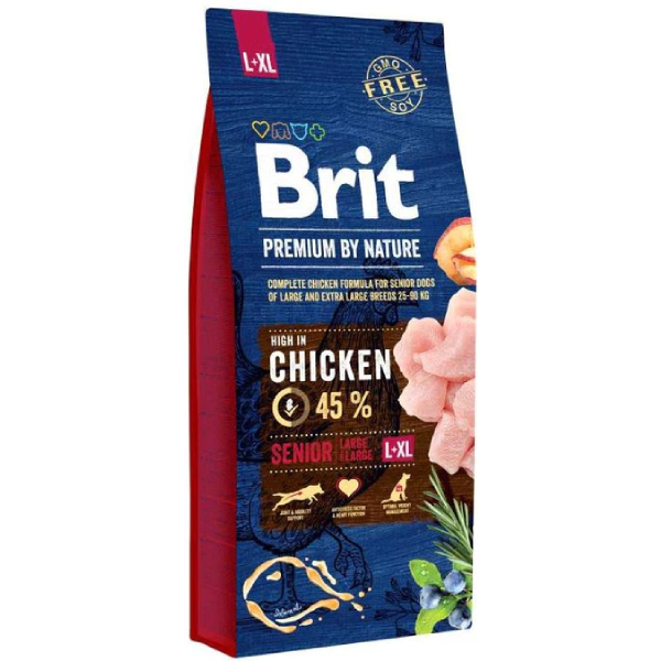 Hrana uscata pentru caini Brit Premium Senior L+XL Pui 15kg - Animax