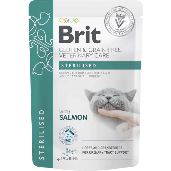 Hrana umeda pentru pisici Brit Grain Free VD Sterilised 85g - Animax