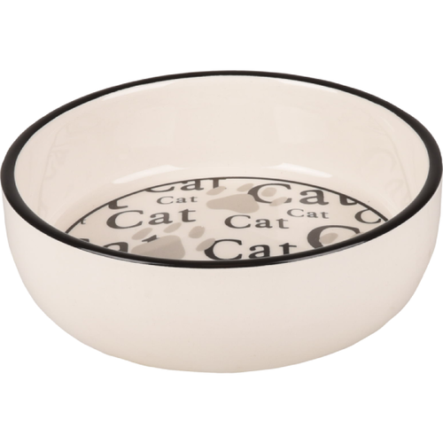 Bol pentru pisici Flamingo Cathy Alb M 275ml