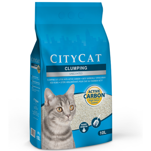 Nisip pentru litiera City Cat Clumping Act Carbon Uns 10L - Animax