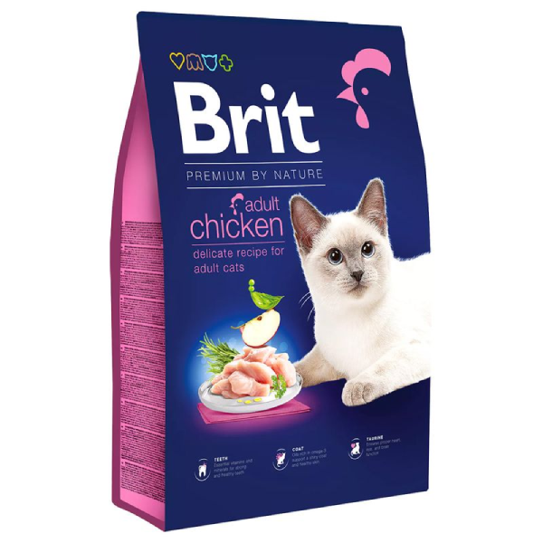 Hrana uscata pentru pisici Brit Premium Adult Pui 8kg