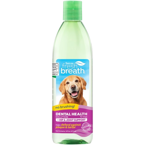 Apa pentru igiena orala a cainilor Tropiclean Oral Care Plus Hip&Joint 473ml - Animax