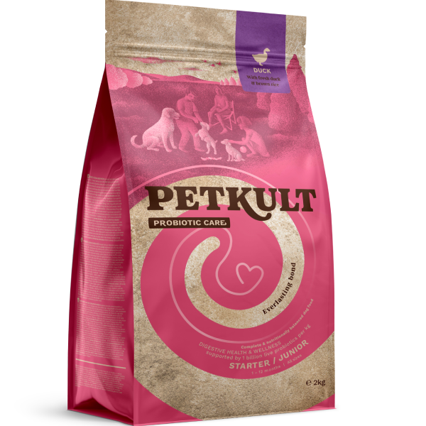 Hrana uscata pentru caini Petkult Probiotics Starter&Junior 2kg - Animax