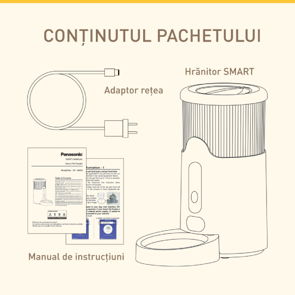 Hranitor automat smart Panasonic WiFi 2.8L - Animax