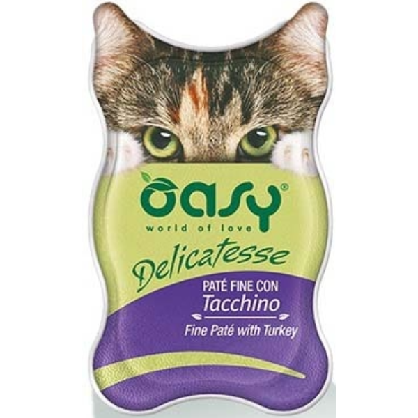 Hrana umeda pentru pisici Oasy Delicat Pate Curcan 85g