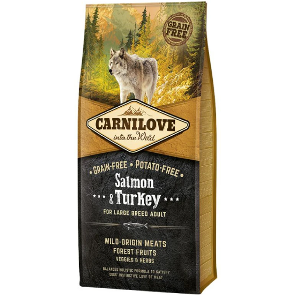 Hrana uscata pentru caini Carnilove Dog Large Somon si Curcan 12kg