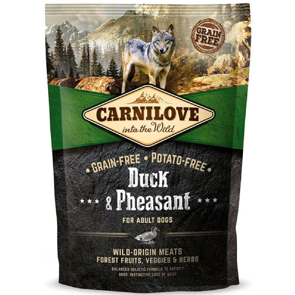 Hrana uscata pentru caini Carnilove Dog Rata si Fazan 1.5kg