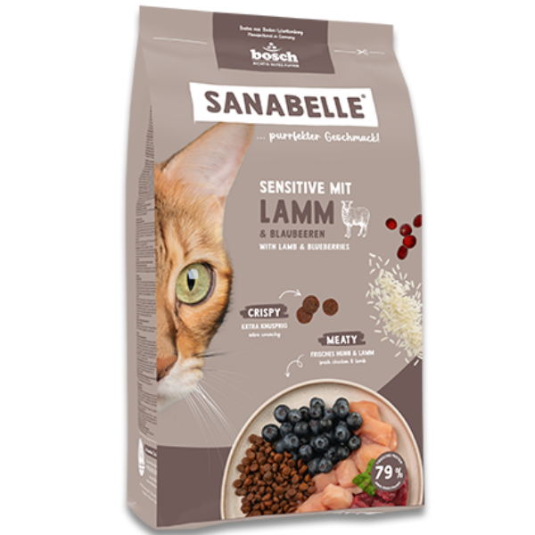 Hrana uscata pentru pisici Sanabelle Sensitive Miel 8kg