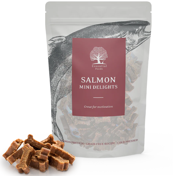 Recompense pentru caini Essential Mini Delights Somon 100g