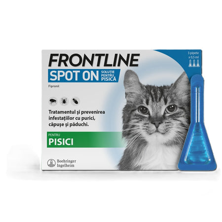 Antiparazitar Frontline Spot On Pisica, 3 Pipete