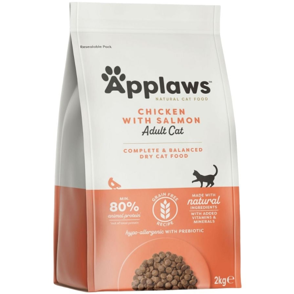 Hrana uscata pentru pisici Applaws Adult Pui&Somon 2kg