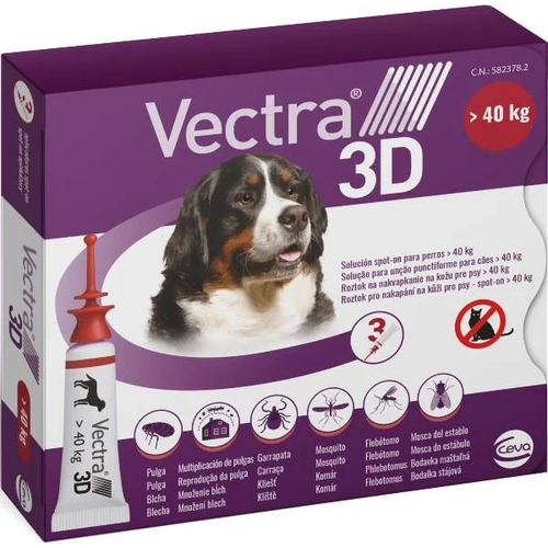 Solutie antiparazitara pentru caini VECTRA 3D DOG >40KG 3pip