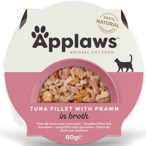 Hrana umeda pentru pisici Applaws File de ton si creveti 60g