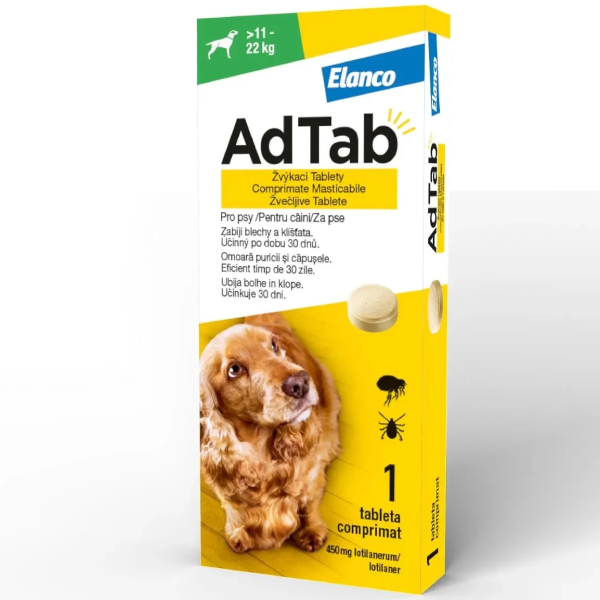 AdTab Dog 450 mg (11 - 22 kg) - 1 Tableta
