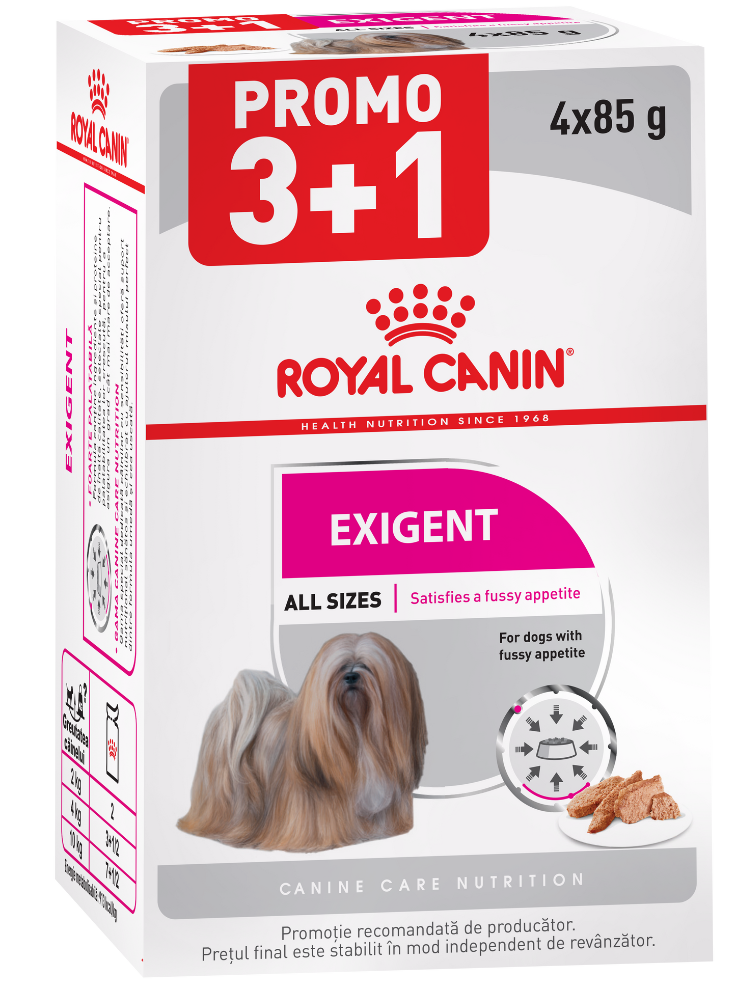 Hrana umeda pentru caini Royal Canin CCN Exigent 4x85g PROMO 3+1