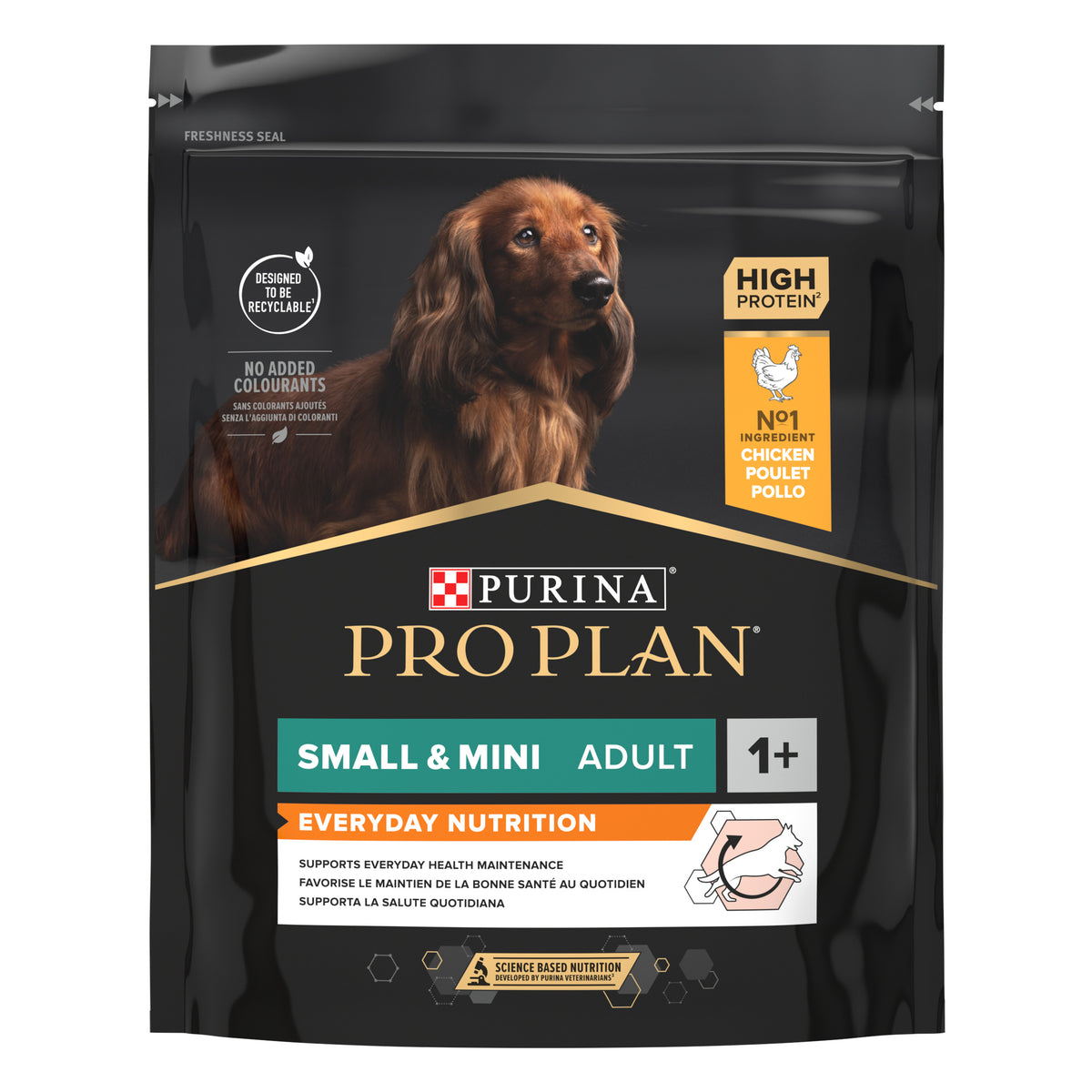 PRO PLAN® EVERYDAY NUTRITION Adult, bogat în pui, talie mică și foarte mică, hrană uscată pentru câini, 700g