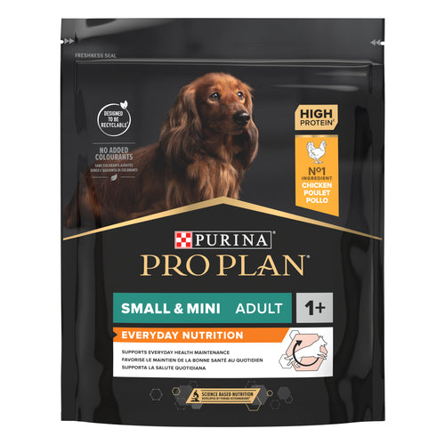 PRO PLAN® EVERYDAY NUTRITION Adult, bogat în pui, talie mică și foarte mică, hrană uscată pentru câini, 700g