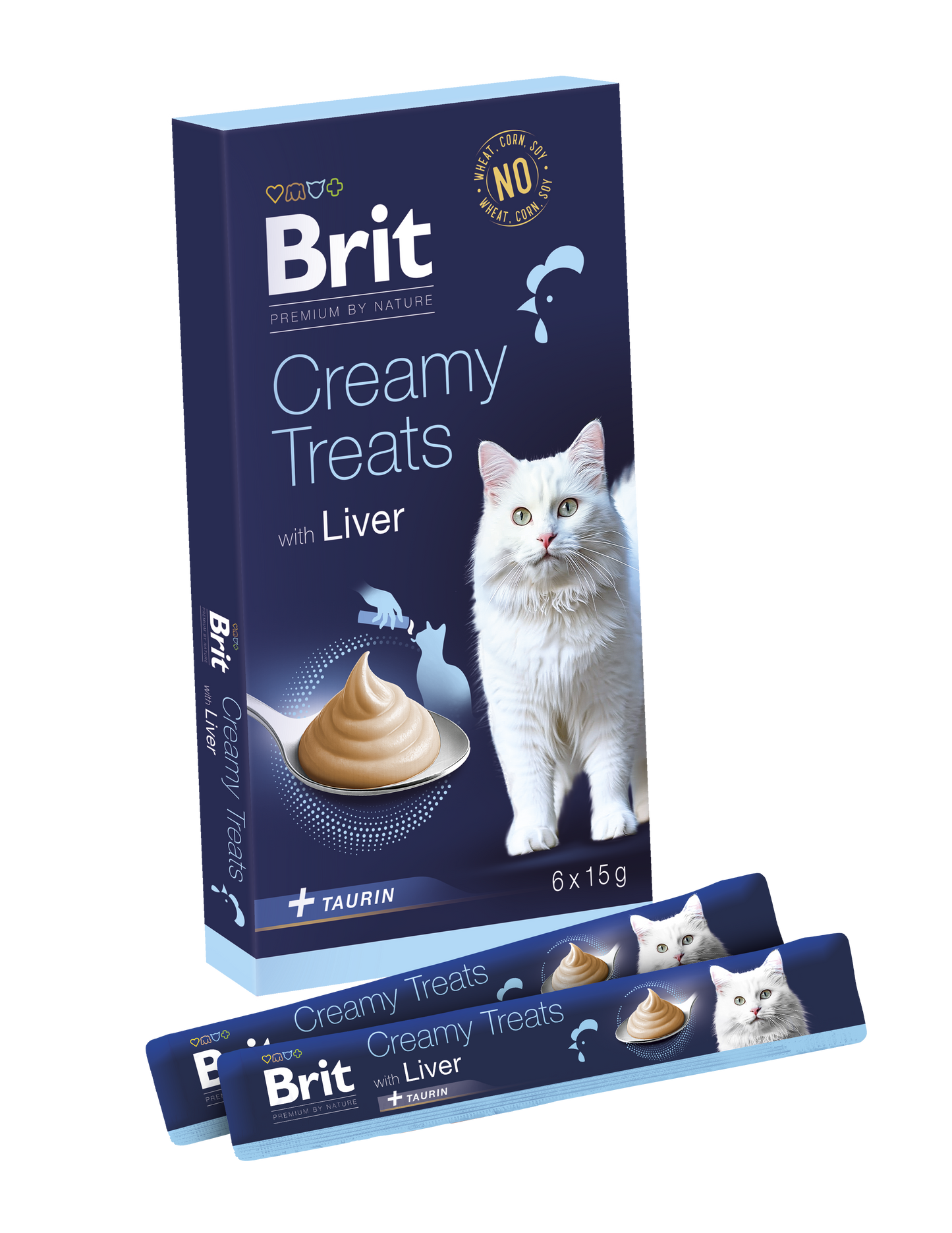 Recompense pentru pisici Brit Premium By Nature, cu ficat, 6x15g