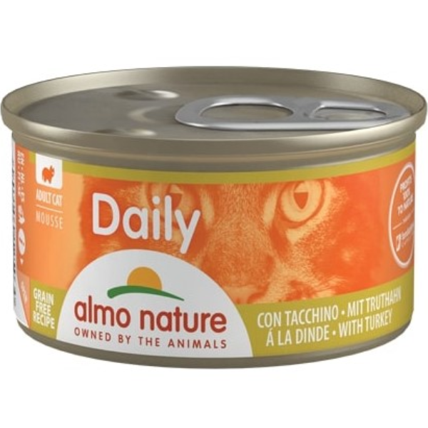Hrana umeda pentru pisici Almo Nature Daily Curcan Mousse 85g - Animax