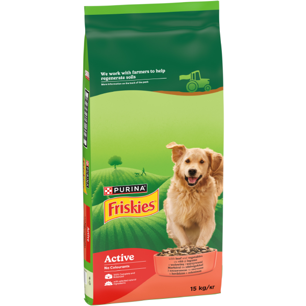 FRISKIES Hrana uscata ACTIVE pentru caini Adulţi, cu Vita si Cereale