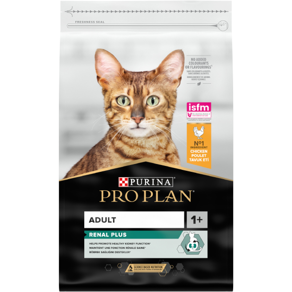 PRO PLAN ® RENAL PLUS Adult 1+, bogat în pui, hrana uscata pentru pisici, 10 kg