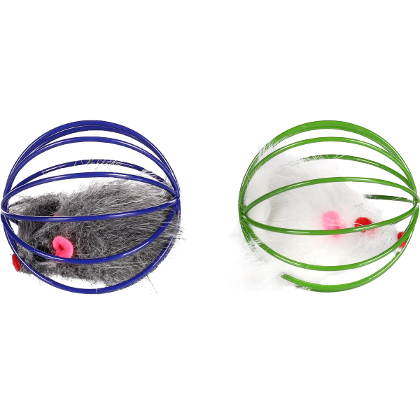 Jucarie pentru pisici Flamingo Minge cu soricel - Animax