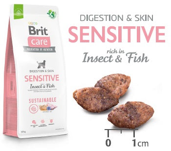 BRIT CARE Sustainable Sensitive, cu Peste si Insecte