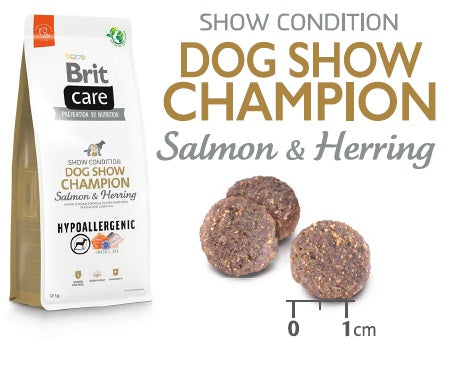 BRIT CARE Hypoallergenic Dog Show Champion, cu Somon si Hering
