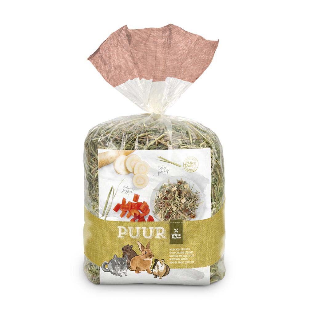 PUUR Fân cu legume pentru rozătoare, cu Păstârnac şi Ardei 500g