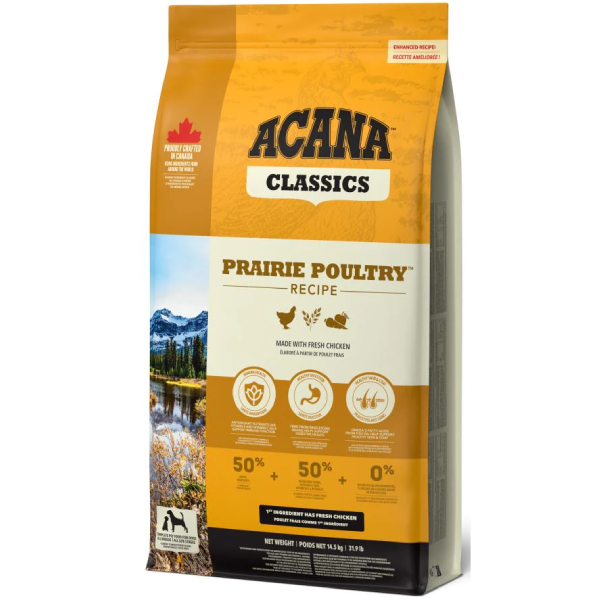 Hrana uscata pentru caini Acana Classics Prairie Poultry Pui&Curcan 14.5kg - Animax