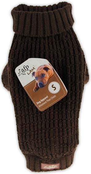 ALL FOR PAWS FISHERMAN Pulover pentru caini, Maro inchis