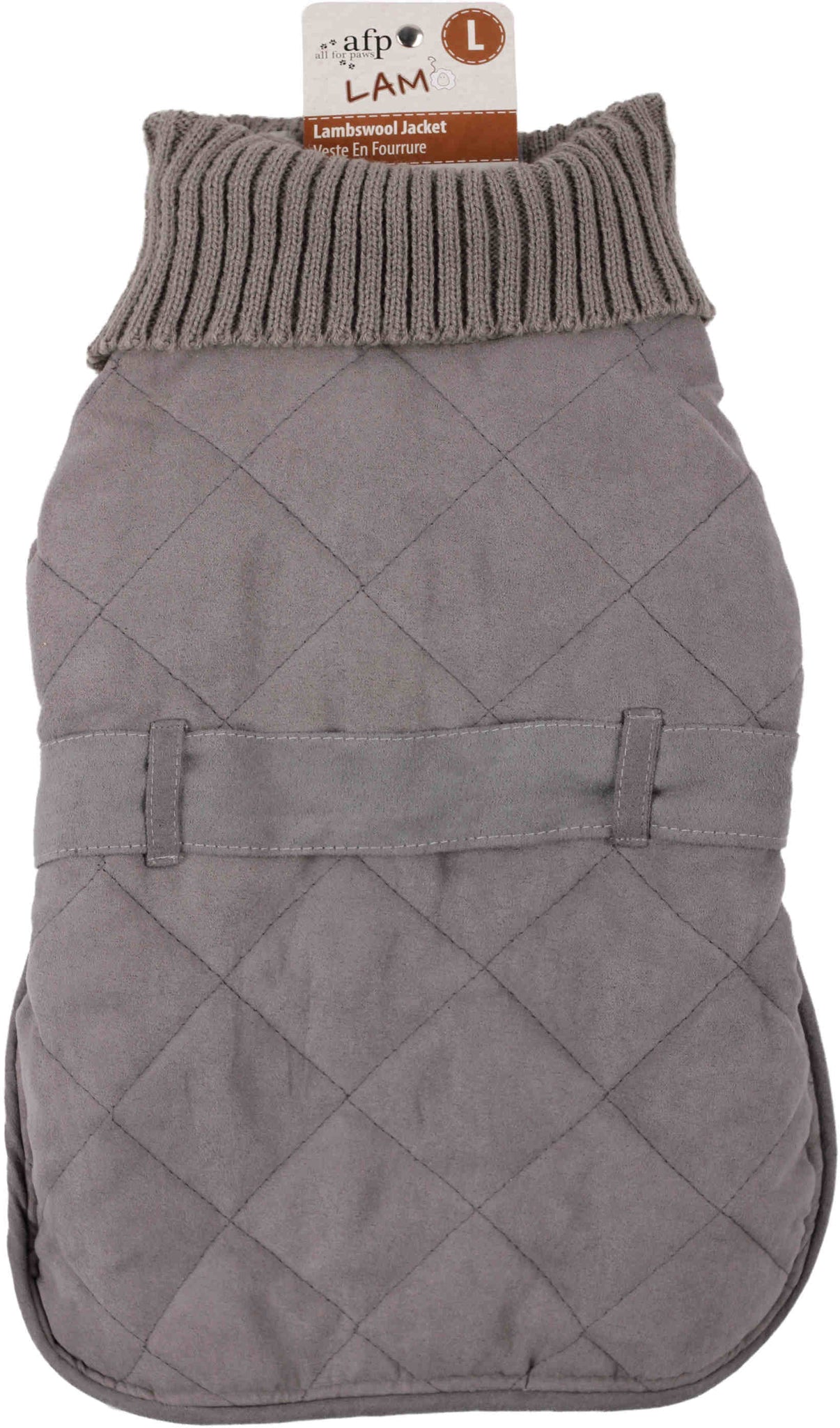 ALL FOR PAWS LAMBSWOOL Haina cu guler pentru caini, Gri