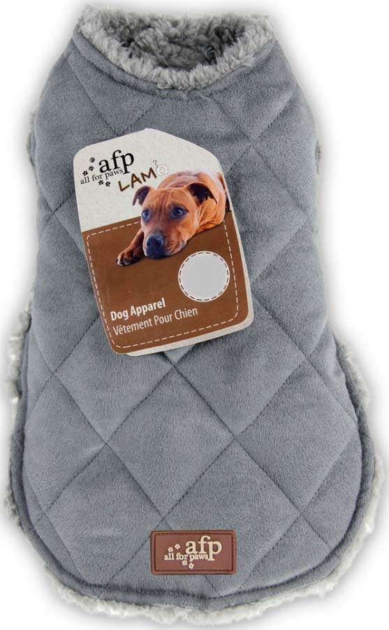 ALL FOR PAWS LAMBSWOOL Haina pentru caini, Diamant, Gri, XL, 39 cm