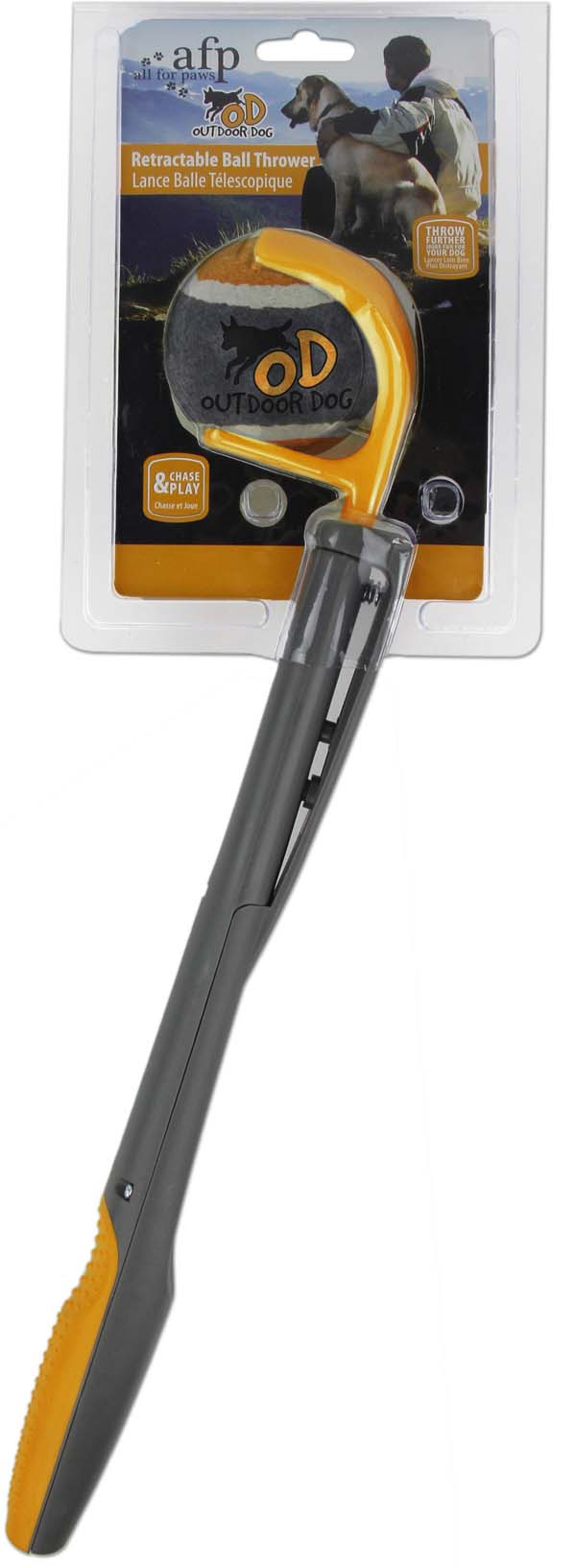 ALL FOR PAWS Outdoor Jucarie pentru caini Aruncator mingi, retractabil, 50cm