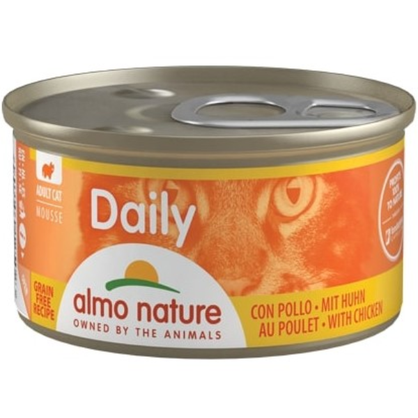 Hrana umeda pentru pisici Almo Nature Daily Pui Mousse 85g - Animax