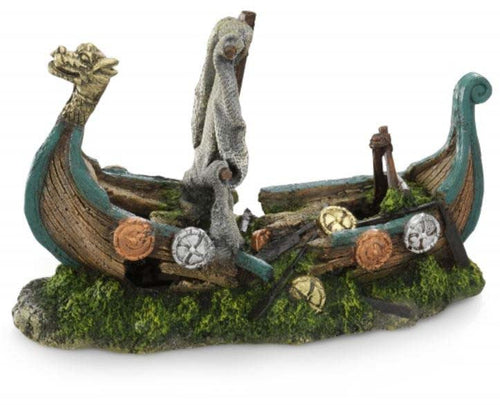 AQUA D'ELLA Decoratiune pentru acvarii Barca Vikingilor 25,5x10,5x16,5cm