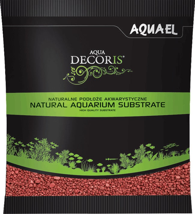 AQUAEL Pietris pentru acvarii, rosu 1kg 