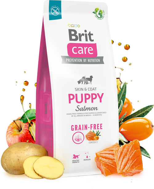BRIT CARE Grain-free PUPPY, cu Somon si Cartofi