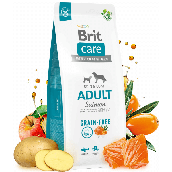 Hrana uscata pentru caini Brit Care Grain Free Adult Somon 3kg - Animax
