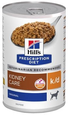 HILL's PD CANINE K/D Conserva pentru afectiuni renale/cardiace, Ficat Porc 350g