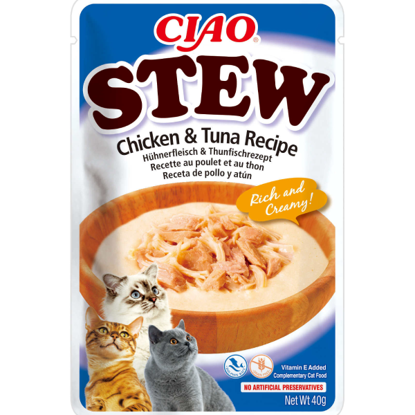 Hrana umeda pentru pisici Ciao Cat Tocanita Pui&Ton 40g - Animax