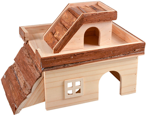 DUVO+ Casuta pentru rozatoare Hacienda, lemn, 34x24x22cm