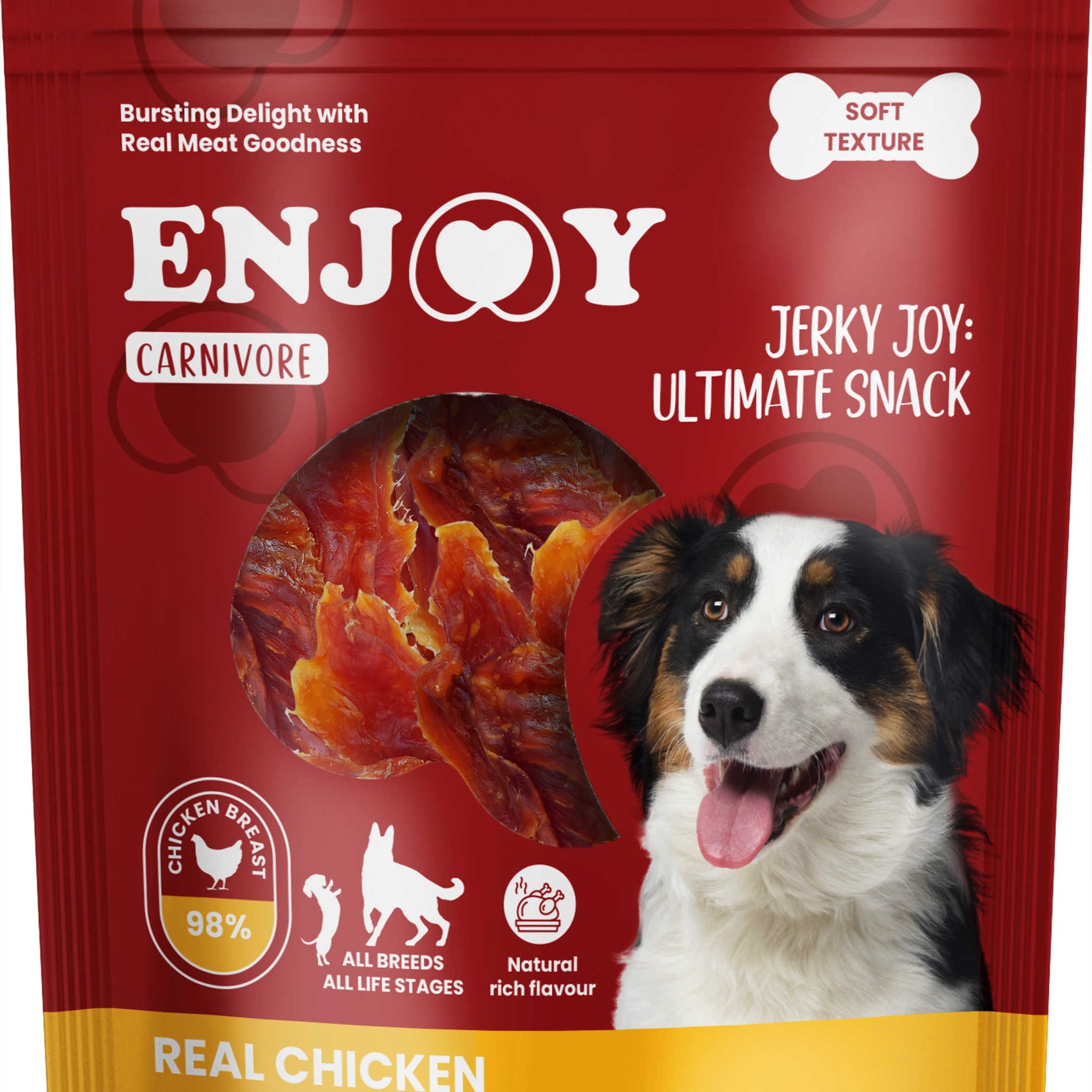 ENJOY Recompense pentru caini CARNIVORE, Piept de pui, 300g