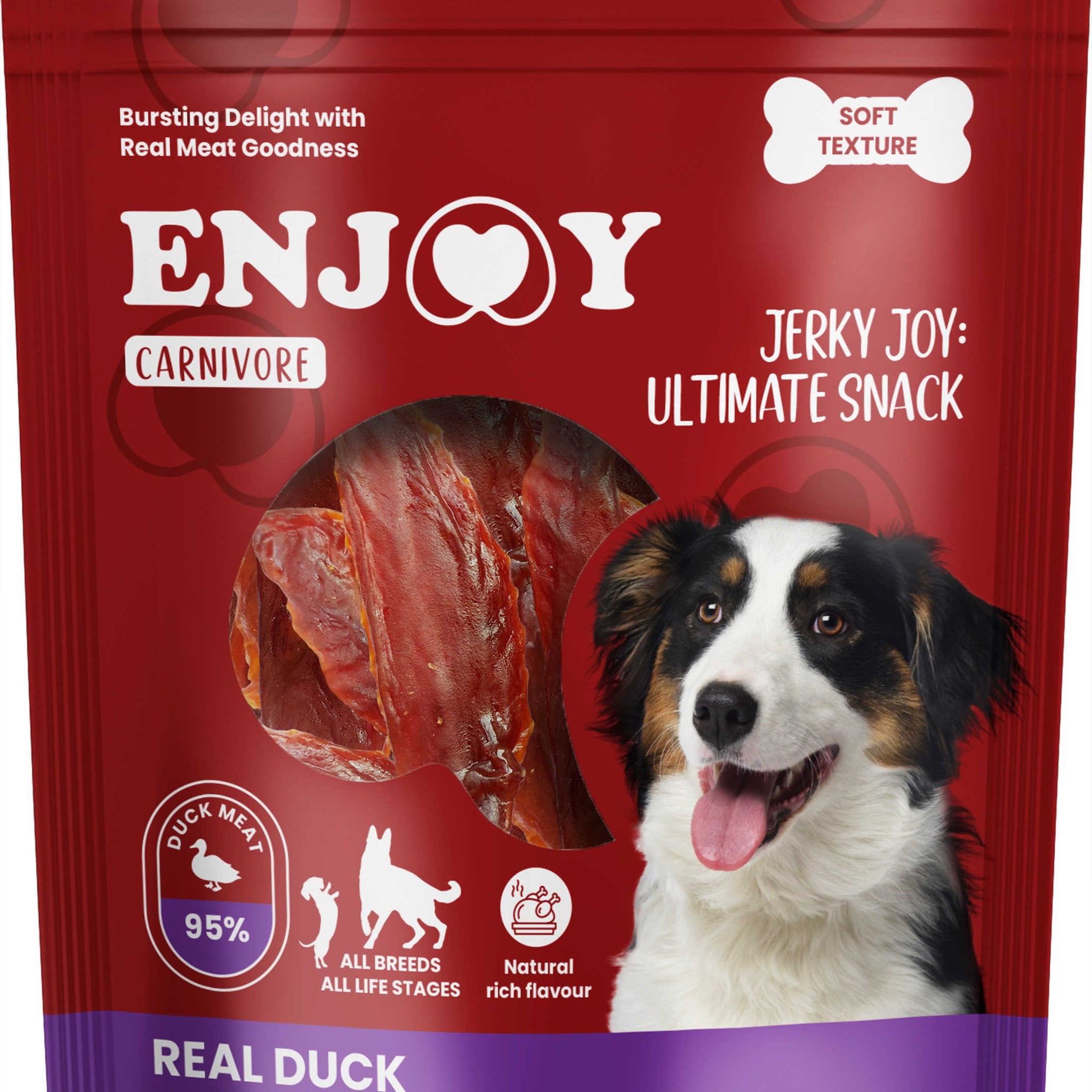 ENJOY Recompense pentru caini CARNIVORE, Piept de rata, 300g